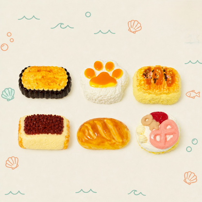 Food Series B | Cookie, Chocolate, Cat Paw & Rice Ball Squishy Toy, Cute Stress Relief and Relaxation Toy