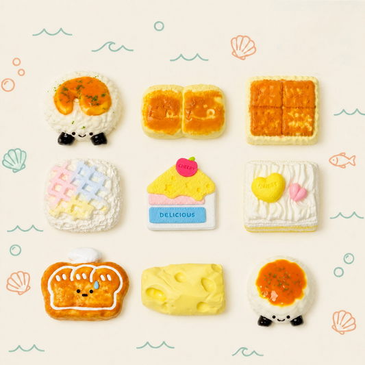 Food Series D | Delicious Cake, Cheese Sticks,Toast Bread Squishy Toy, Cute Food-Themed Stress Relief and Relaxation Toy(H1~14)